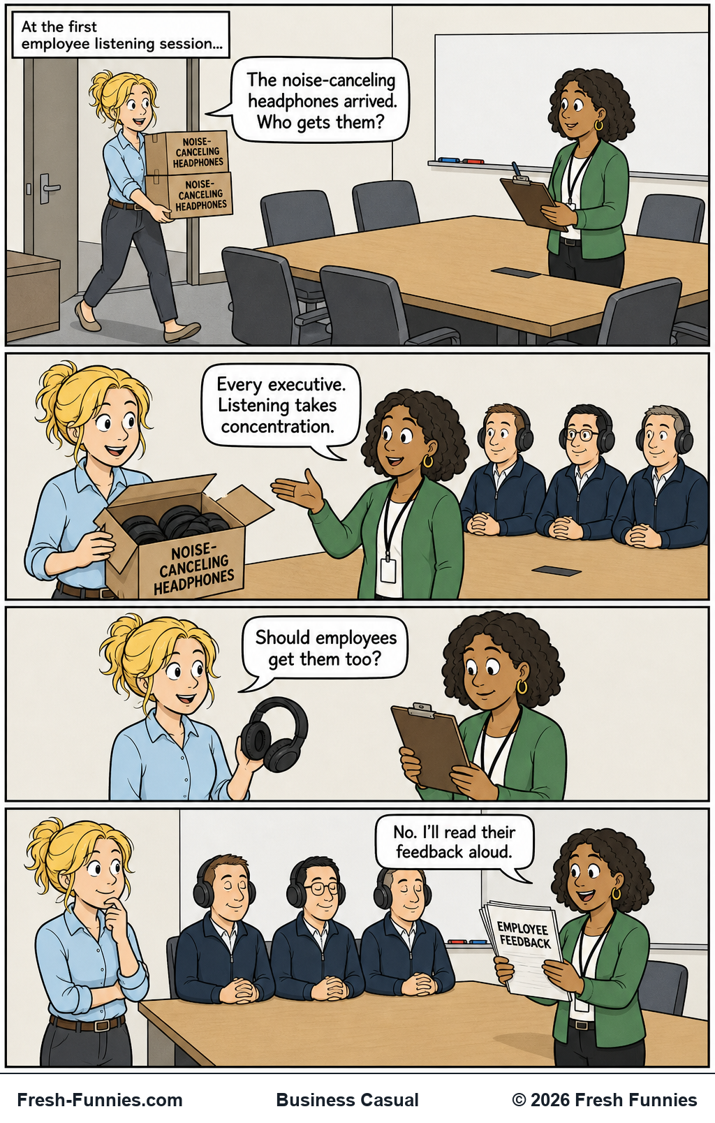 Business Casual — Focused Listening