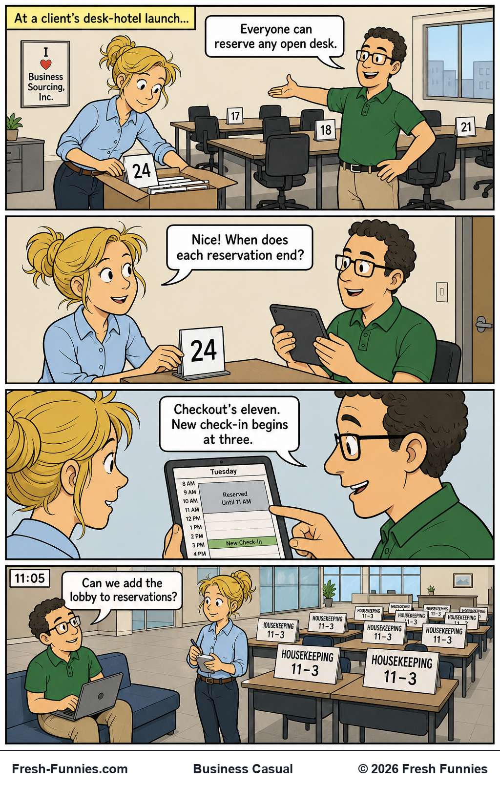 Business Casual — Between Desks