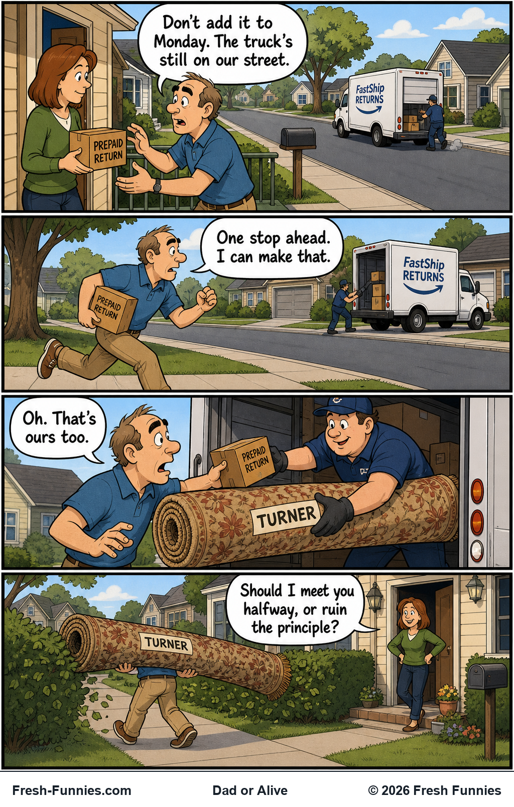 Dad or Alive — Two-Way Delivery