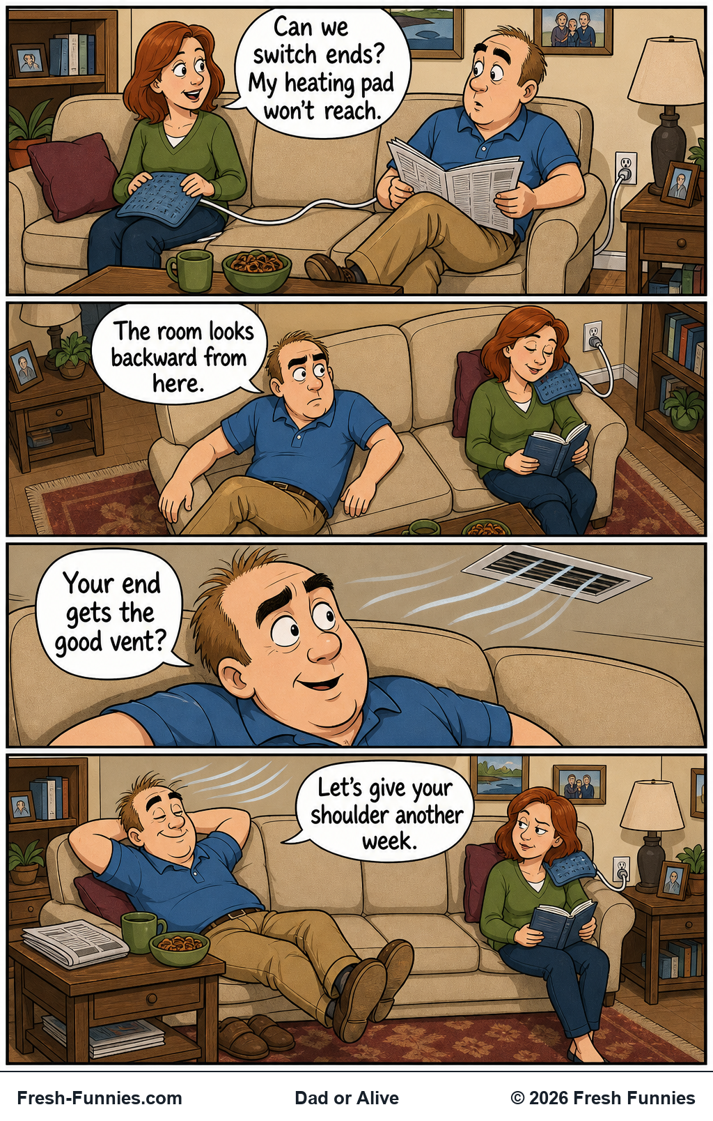 Dad or Alive — Change of Cushion