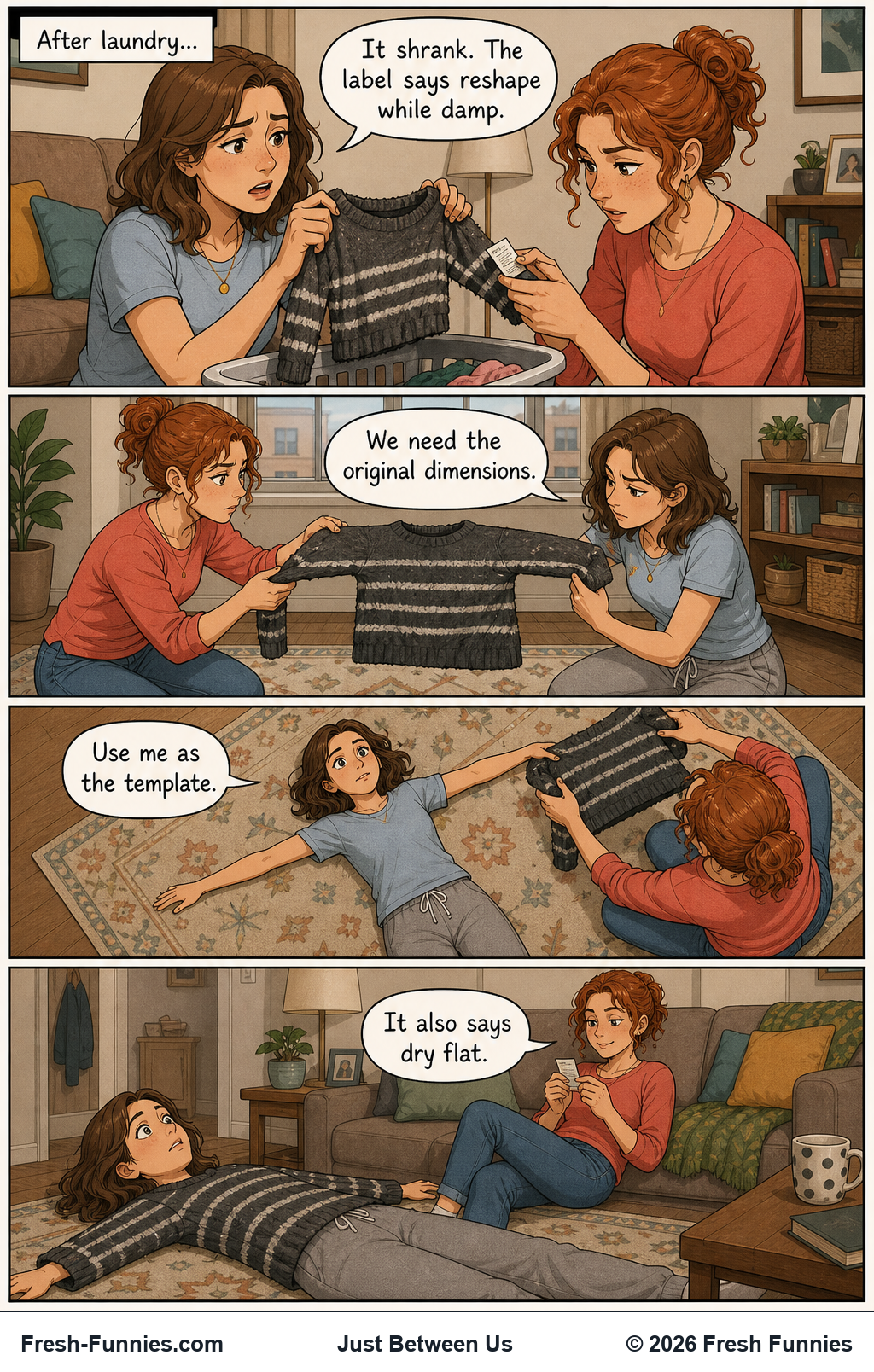 Just Between Us — Original Dimensions